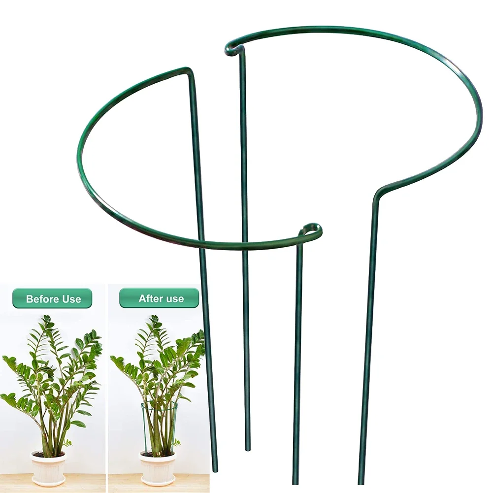 Florist Supp - 2pcs Sturdy Metal Plant Support Stakes