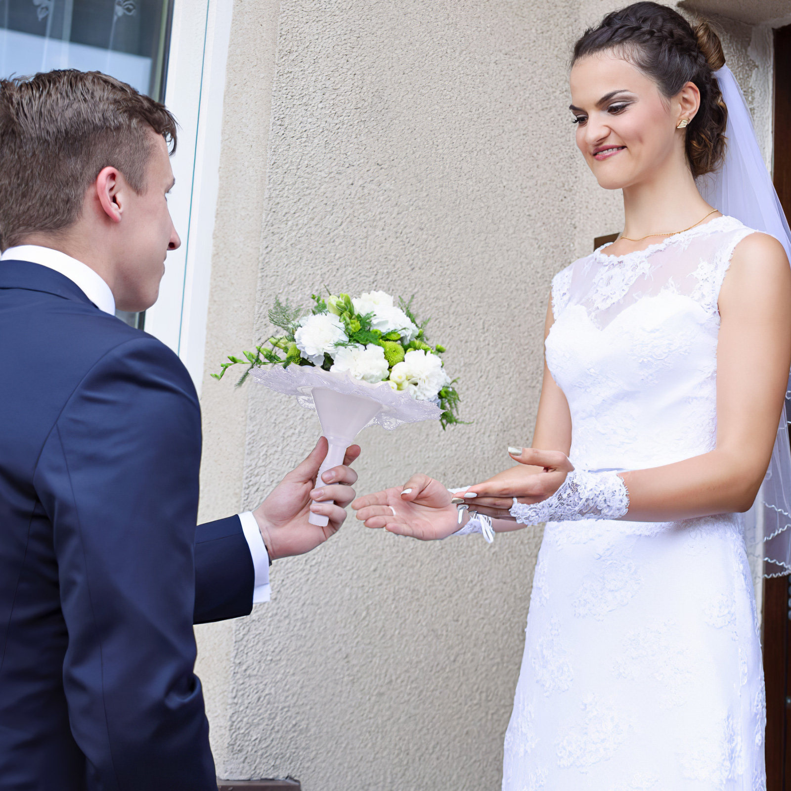 Bouquet Holder Foam - 1Set Bridal Bouquet Holder Foam Hemispherical