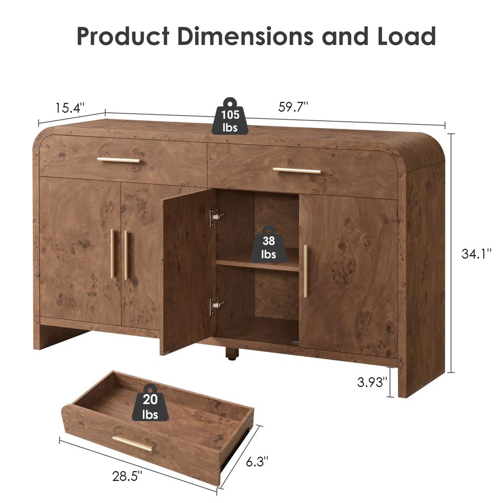 Sideboard Buffet Cabinet with  - B&J Florist Supply Nyc review and price