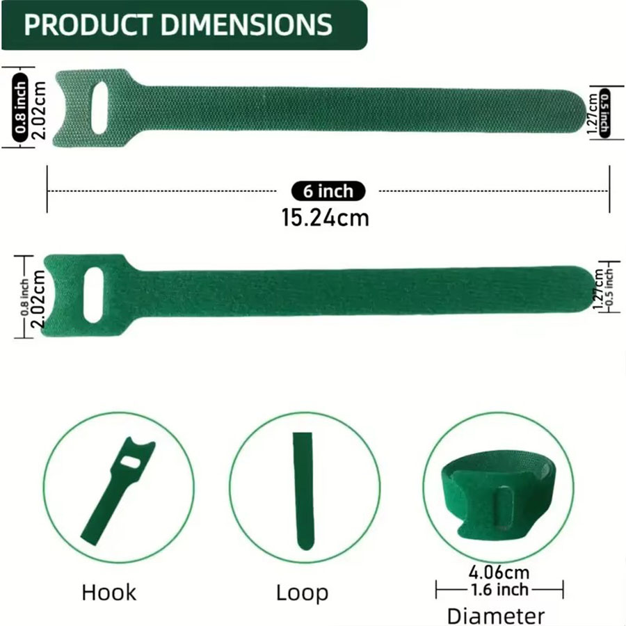 Reusable Green Plant Ties Nylo - Florist Supp review and price